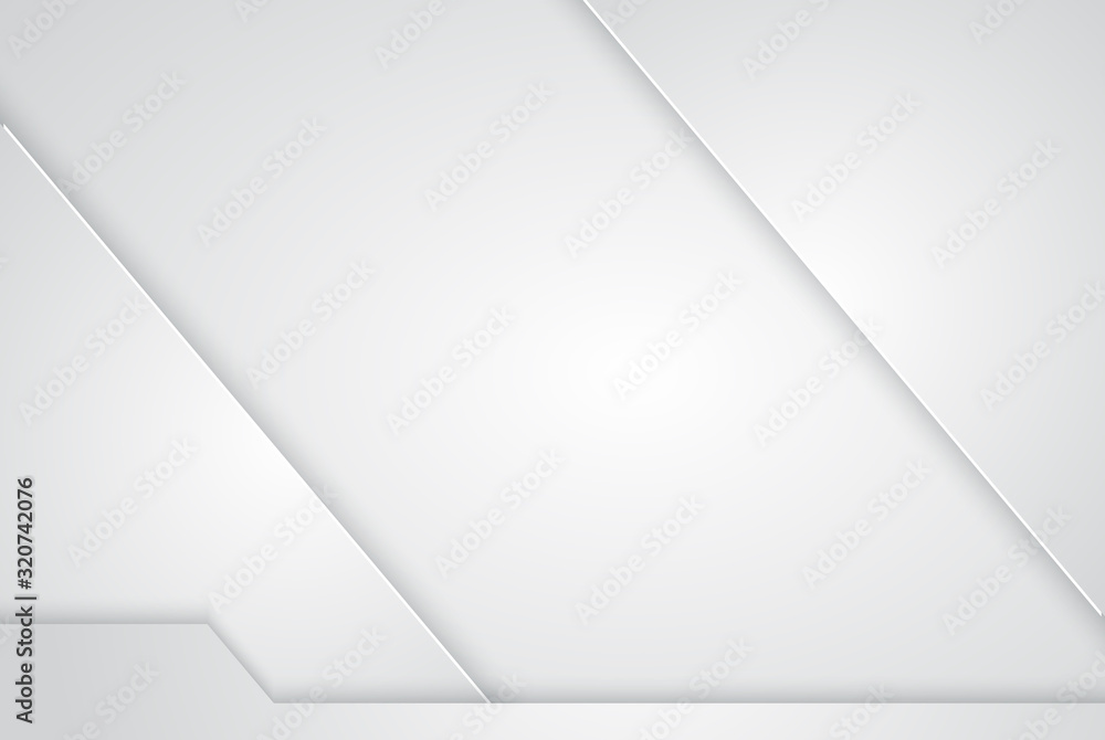 Poster white and grey background vector overlap dimension. vector illustration business style