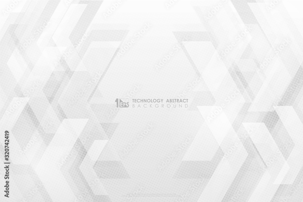Poster abstract new technology of arrow triangle decorative pattern design on white background. illustratio