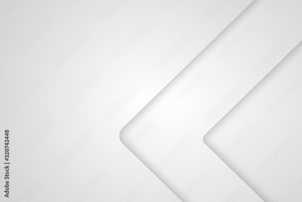 Poster abstract white and grey tech geometric modern vector background on white space for text and message 