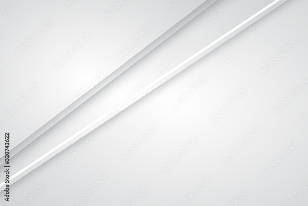 Poster white and grey background vector overlap dimension. vector illustration business style