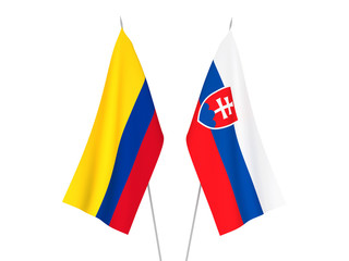 Colombia and Slovakia flags