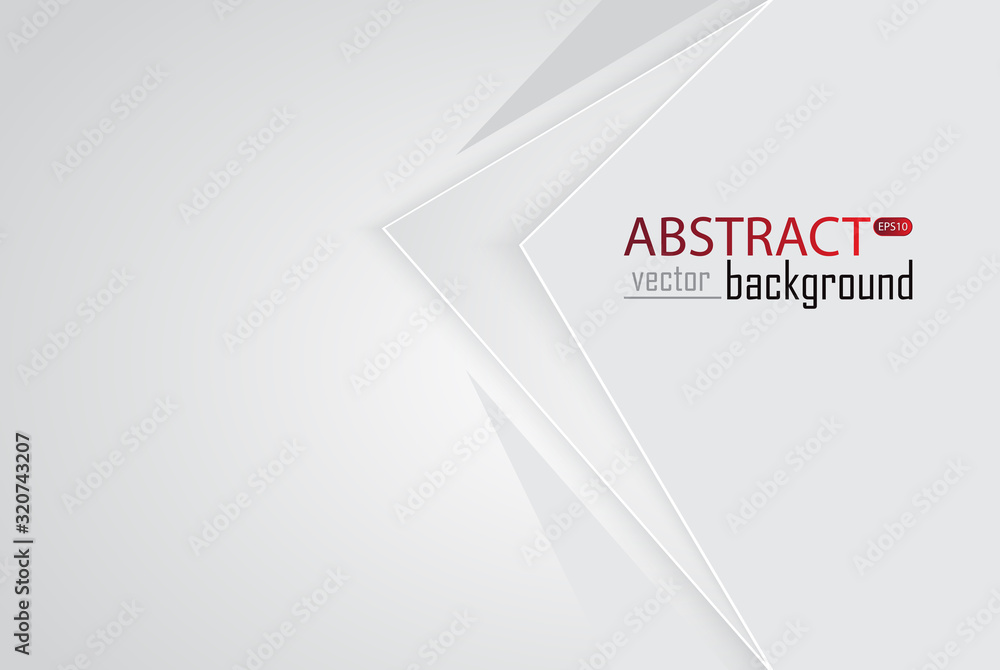 Poster abstract white and grey tech geometric modern vector background on white space for text and message 