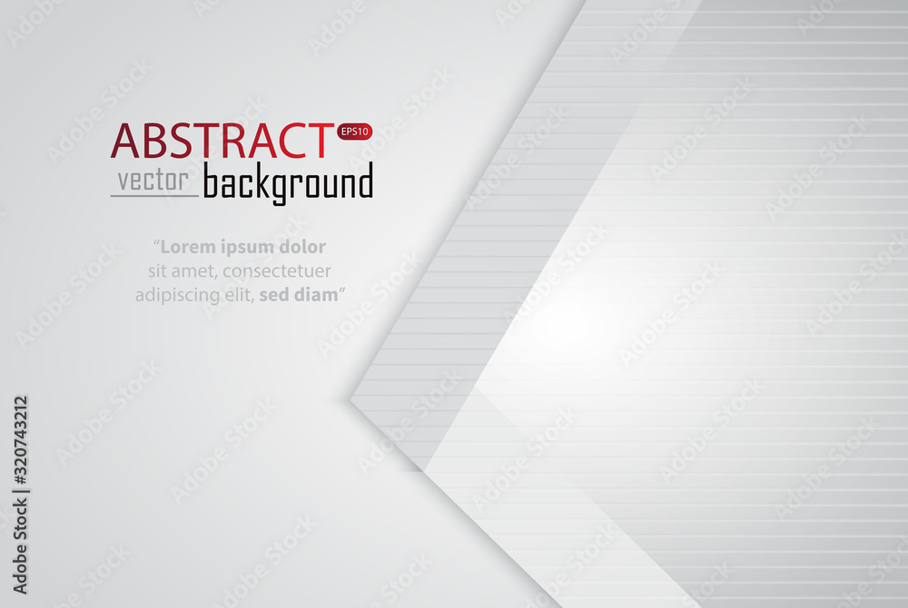 Aufkleber abstract white and grey tech geometric modern vector background on white space for text and message 