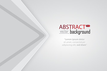 Abstract white and grey tech geometric modern vector background on white space for text and message artwork design Illustration. Creative graphic template. Business style.