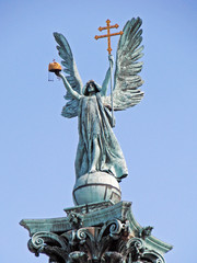 Millennium Monument on the Heroes' Square or Hosok Tere in Budapest, Hungary
