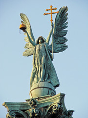 Millennium Monument on the Heroes' Square or Hosok Tere in Budapest, Hungary