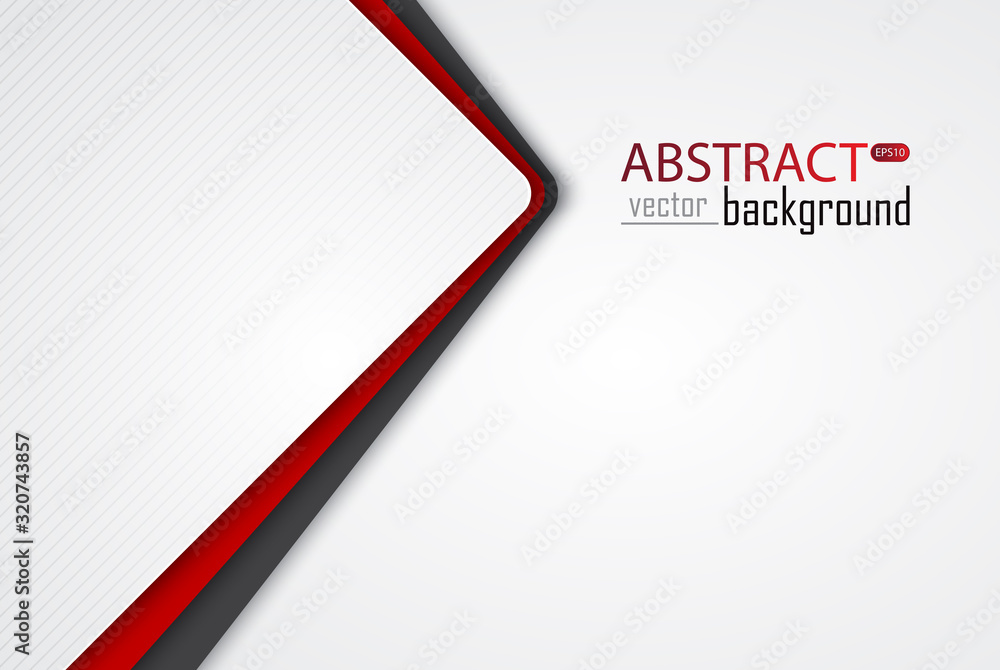 Aufkleber abstract white grey red and black tech geometric modern vector background on white space for text an