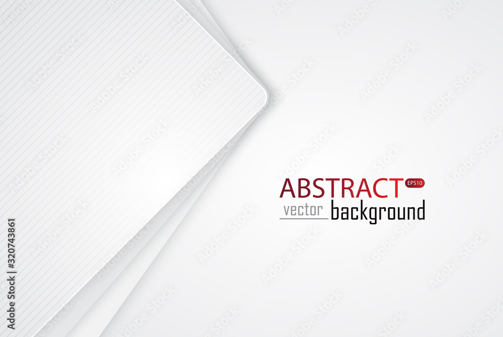 Poster abstract white and grey tech geometric modern vector background on white space for text and message 