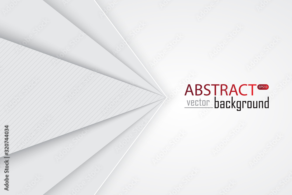 Poster abstract white and grey tech geometric modern vector background on white space for text and message 