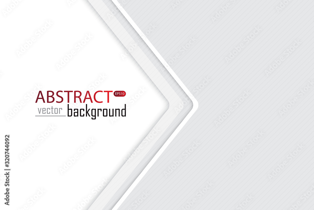 Aufkleber abstract white and grey tech geometric modern vector background on white space for text and message 