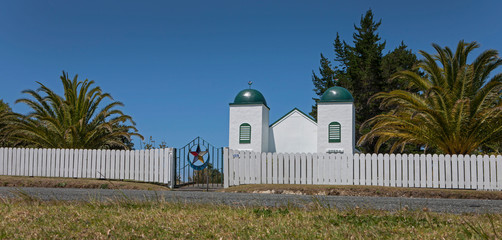 Fototapeta na wymiar Nga Tapuwae ote Mangau Maori church. Highway 1. Nortland New Zealand