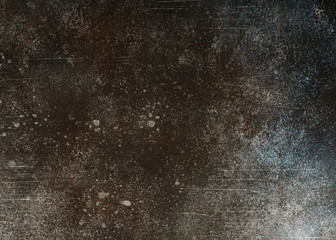 Beautiful vintage grunge decorative dark wall background with scratches and cracks for design art work.