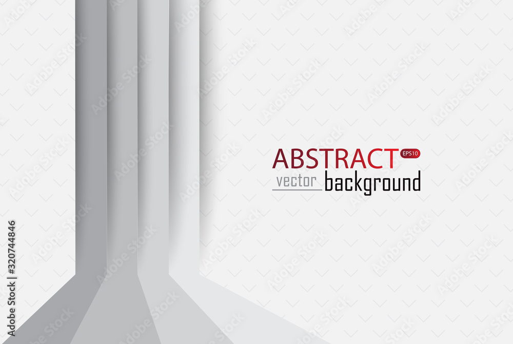 Aufkleber white and grey background vector overlap dimension. vector illustration business style