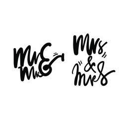 Fototapeta premium Wedding gay signs. Hand lettering for your design.