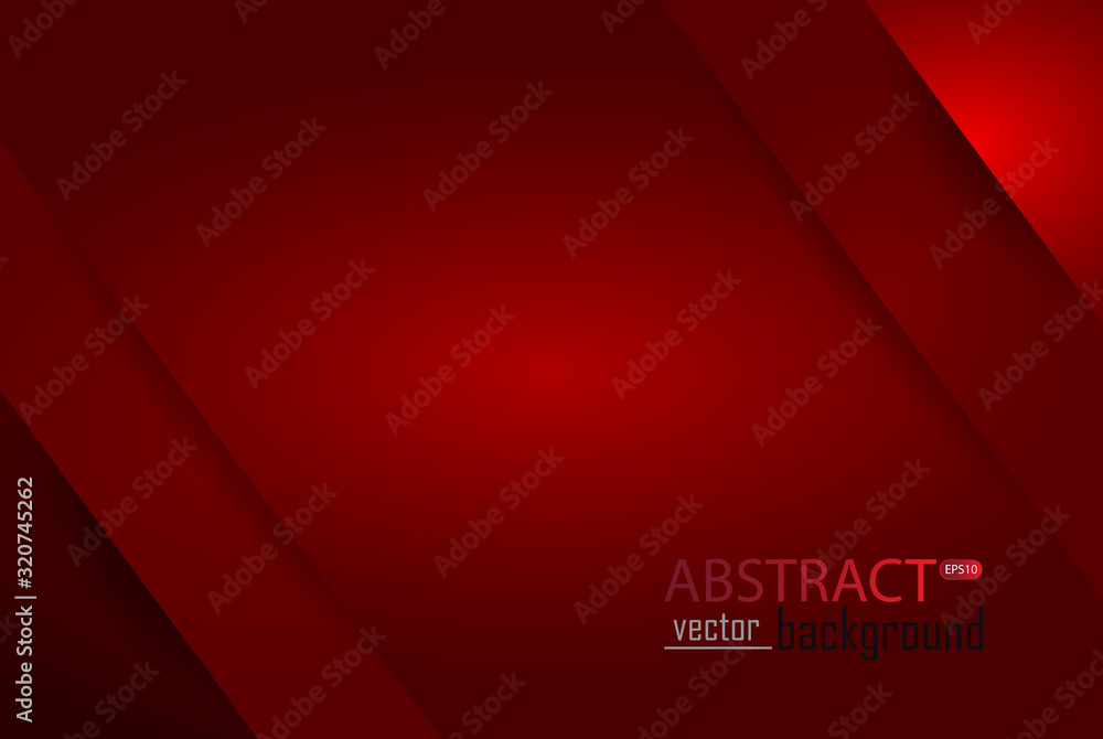 Poster red background vector overlap dimension. vector illustration business style