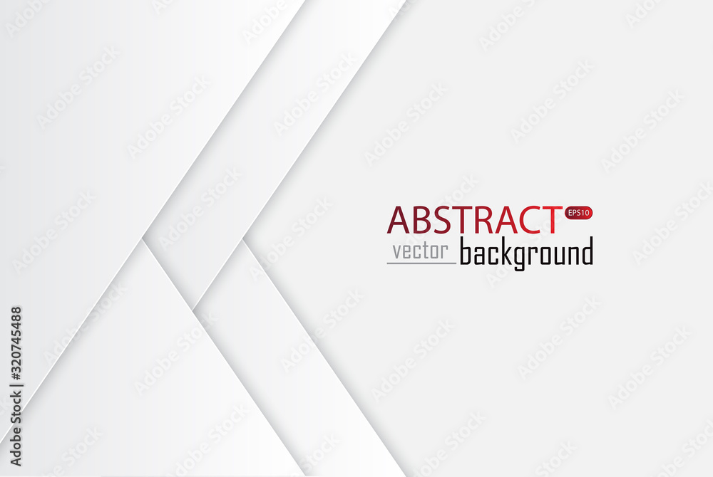Poster abstract white and grey tech geometric modern vector background on white space for text and message 