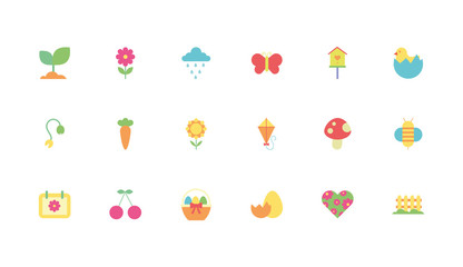 bundle of spring set icons