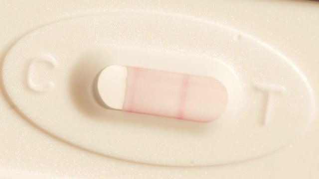 pregnancy test appears, appearing positive