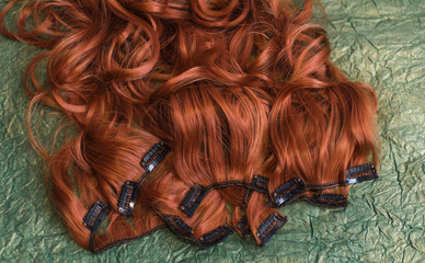 Natural or synthetic hair, wig for hair,  hairs on a clips