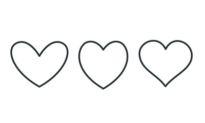 Collection of heart illustrations, Love symbol icon set, love symbol 