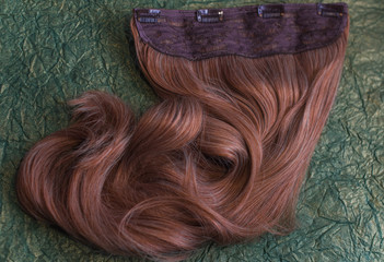 Natural or synthetic hair, wig for hair,  hairs on a clips