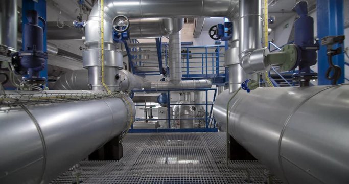 Industrial plant / pipe system / Revealing shot