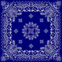 Paisley textile pattern vector illustration for bandana , scarf etc.