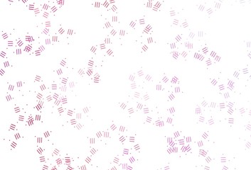 Light Pink vector pattern with sharp lines, dots.
