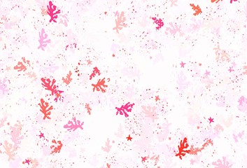 Light Pink vector pattern with random forms.