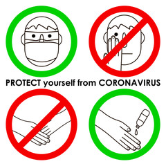 Protect yourself from coronavirus banner