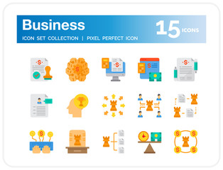 Business  Icons Set. UI Pixel Perfect Well-crafted Vector Thin Line Icons. The illustrations are a vector.