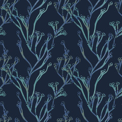 Branch Seamless Pattern. Vector Floral Background.