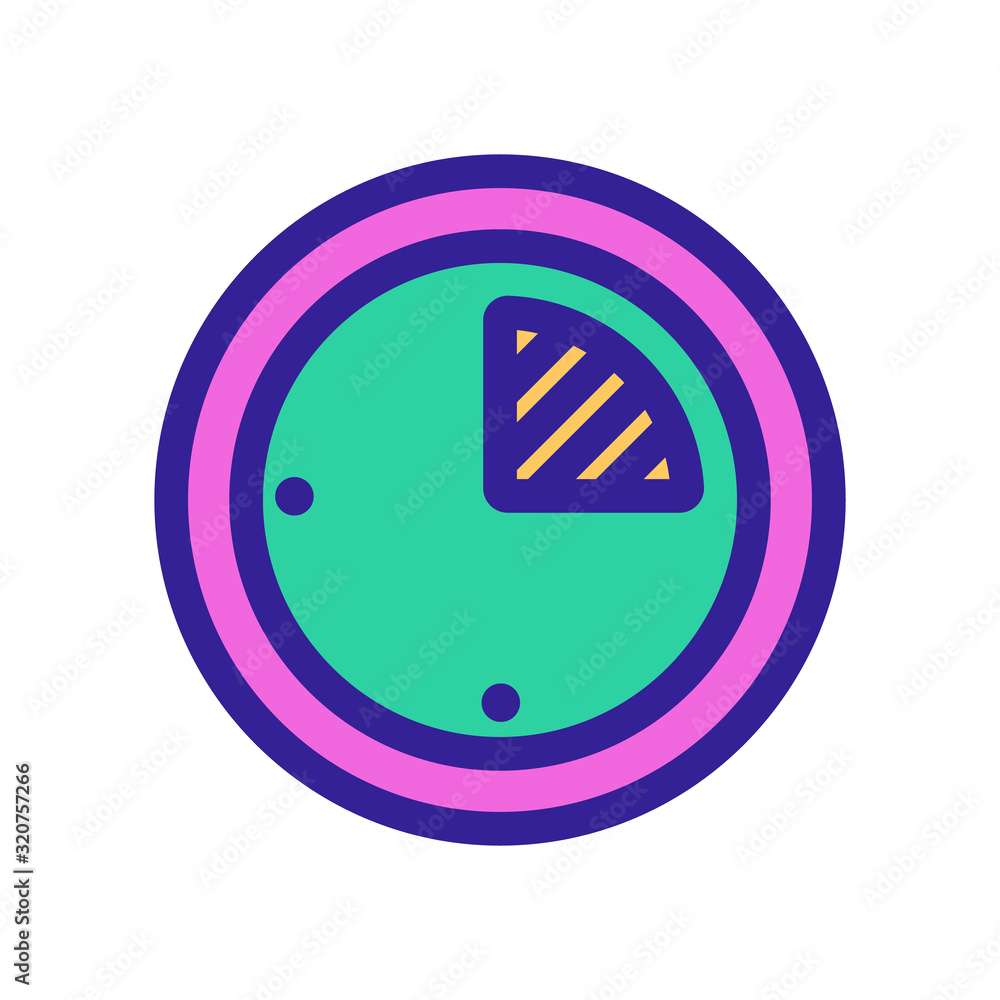 Poster the timer icon is a vector. a thin line sign. isolated contour symbol illustration