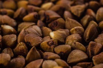 Raw chickpeas macro close up