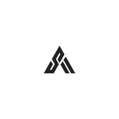SA S A Letter Logo Design Template