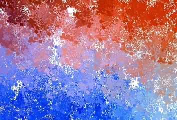 Light Blue, Red vector template with chaotic shapes.
