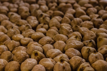 Raw chickpeas macro close up