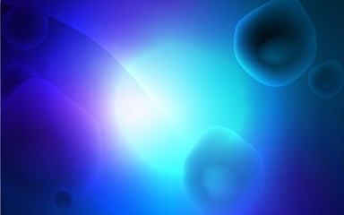 Dark BLUE vector template with bubble shapes. A sample with blurred bubble shapes. Memphis design for your web site.