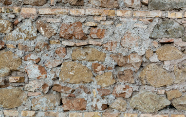 Old brick walls background and texture. The texture of the brick. Grungy old red brick wall.