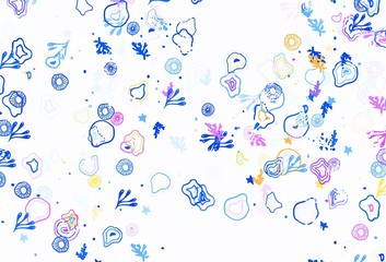 Light Pink, Yellow vector template with chaotic shapes.