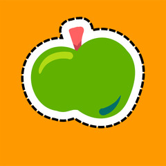 Apple flat vector illustration