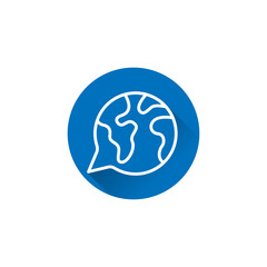 World globe icon isolated on white background. World globe icon in trendy design style.