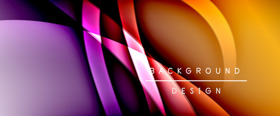 Dynamic trendy fluid color gradient abstract background with flowing wave lines. Vector Illustration