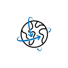 World globe Icon isolated on white background, globe Icon, globe Icon Vector, globe vector