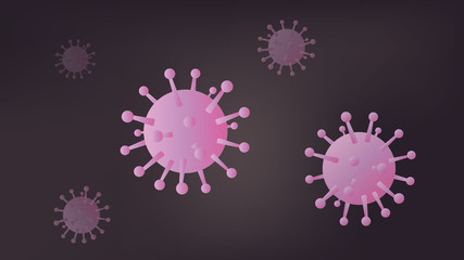 Virus background vector design. Microbiological wallpaper. Coronavirus vector 