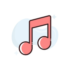 Music Vector Icon Style Illustration. Advertising and Media symbol EPS 10