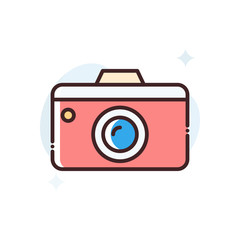 Camera Vector Icon Style Illustration. Advertising and Media symbol EPS 10