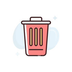 Dustbin Vector Icon Style Illustration. Advertising and Media symbol EPS 10