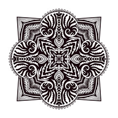 Decorative geometric ornament. Printable interior design.