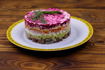 Traditional russian salad 